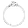 14K White Gold 1/2 CTW Diamond Bezel-Set Pear Shape Natural Diamond Bypass Fashion Ring