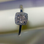 0.50 14K white gold SI2 Princess Fancy Faint Pink GIA Certified Loose Diamond