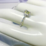 14K White Gold Halo 2CTW SI1 Radiant Canary Fancy Yellow GIA Certified Engagement Ring