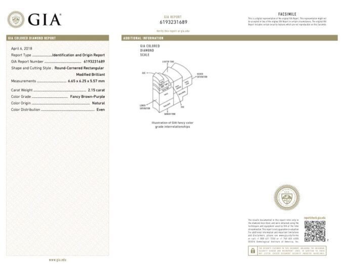 14K WHITE GOLD 3.5CTW CUSHION FANCY PURPLE GIA CERTIFIED DIAMOND ENGAGEMENT RING GIA CERTIFICATE